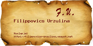 Filippovics Urzulina névjegykártya